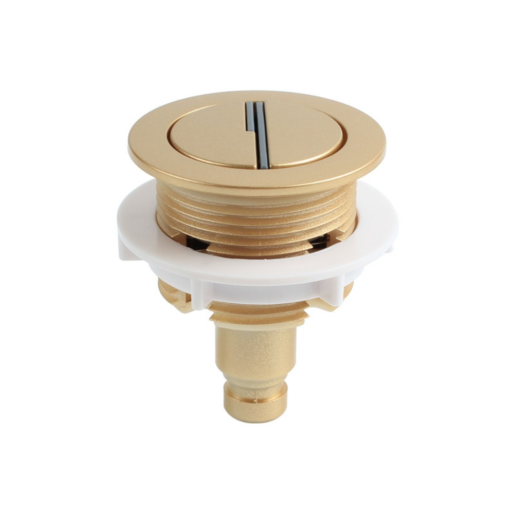 Toilet Fill Valve - Verchromter Toiletten-Druckknopf Runde Form Wassersparendes Toiletten-Spülventil